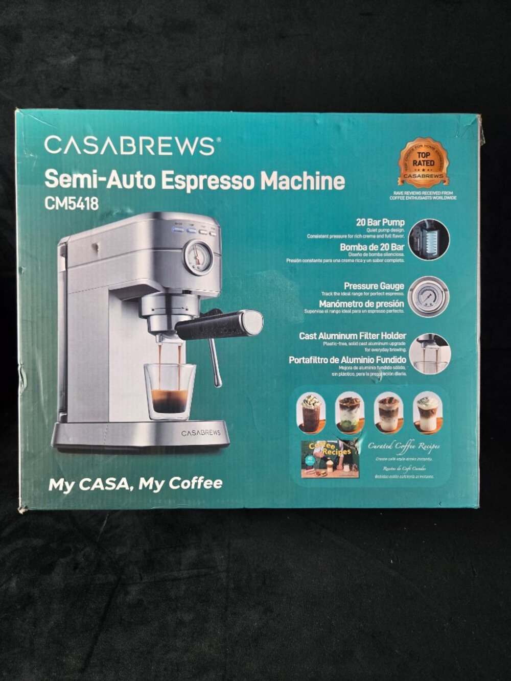 CASABREWS CM5418 20-Bar Espresso Machine Milk Frother Tested Open Box